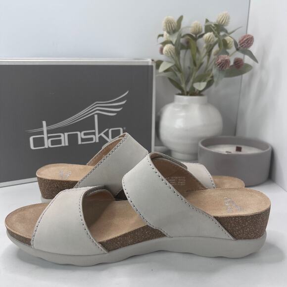 Dansko Maddy Milled Nubuck Leather Sandal Ivory 1510-616100 Women EU 42/11.5 NWB - Picture 7 of 12
